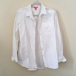 White corduroy button up
